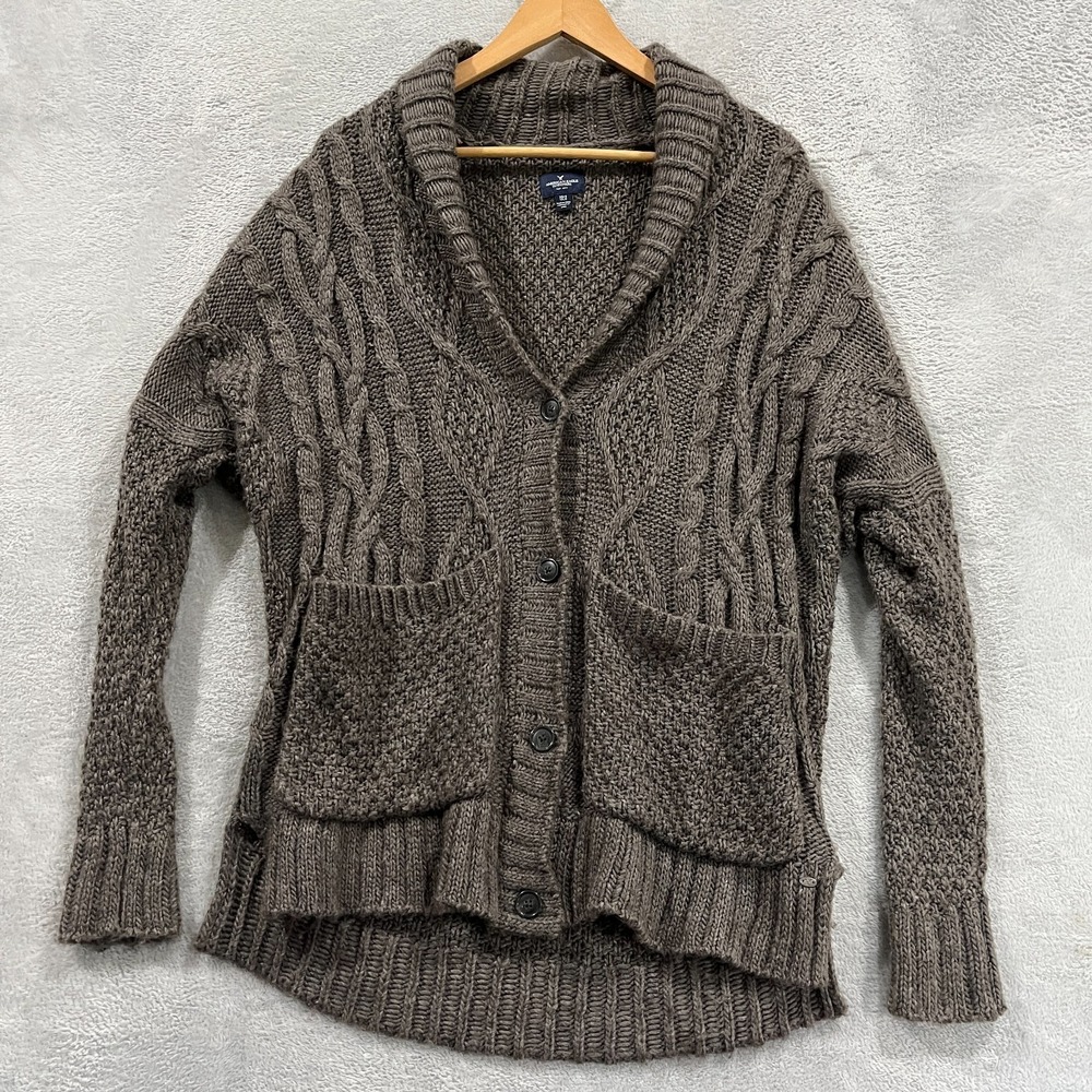 American Eagle CardiganWomen's XSβ Oversized Beachy Cable Knit Sweater Cottage